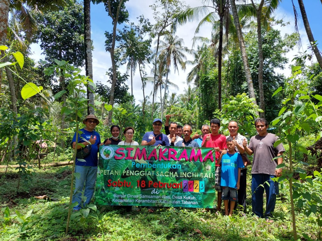 Sacha inchi farmers in Tabanan, Bali